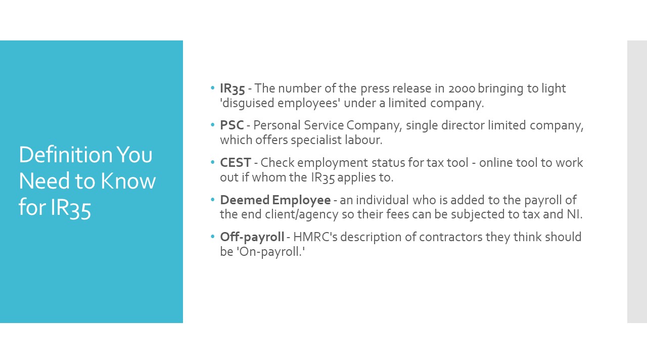IR35 definitions