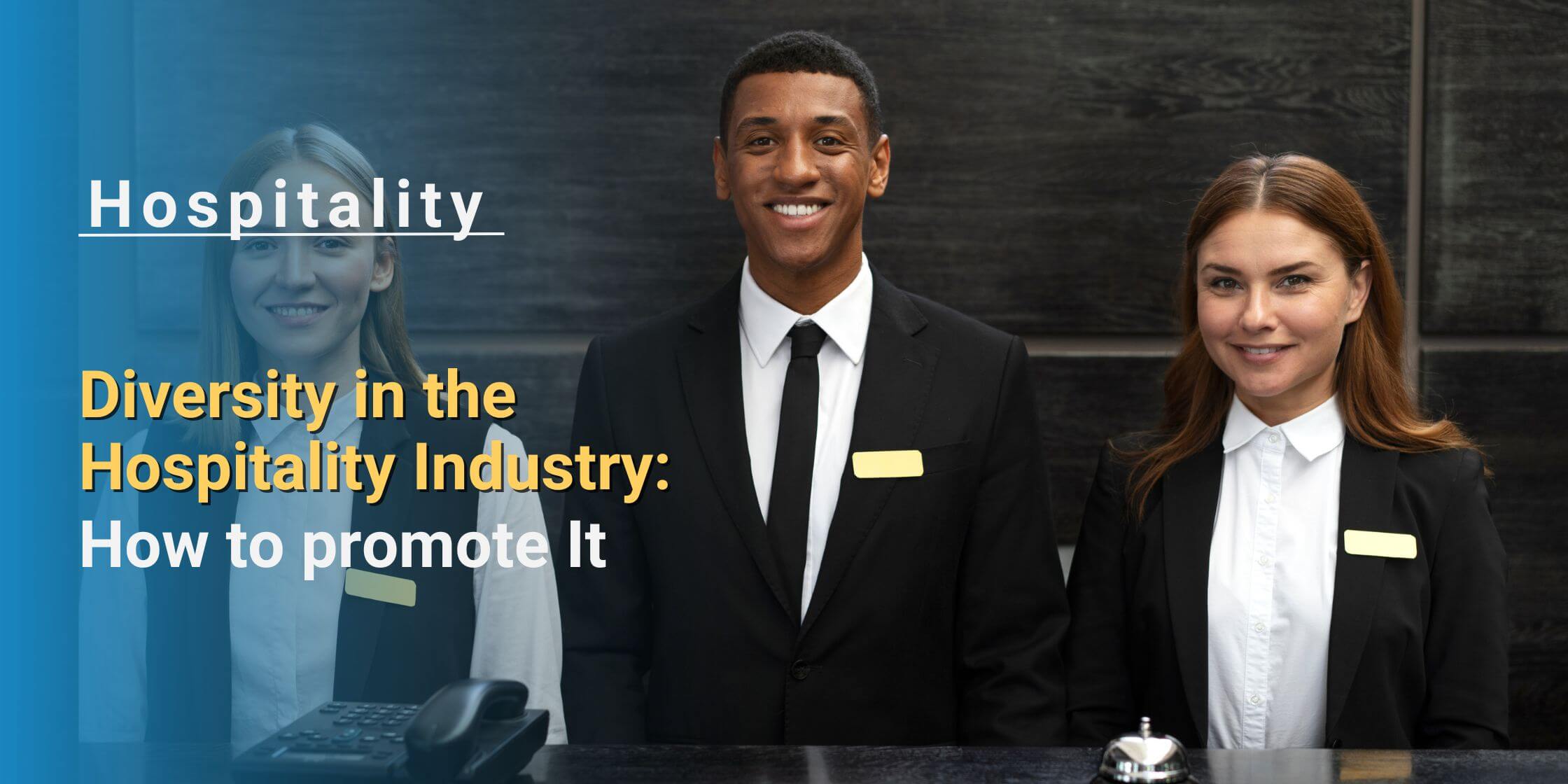 Diverse hospitality team at work